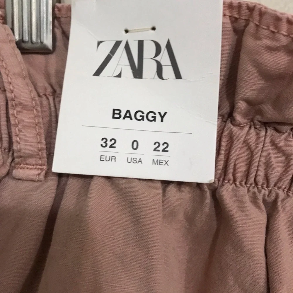 Zara baggy jogging pants size 00 Linen/cotton lose lagenlook High rise E